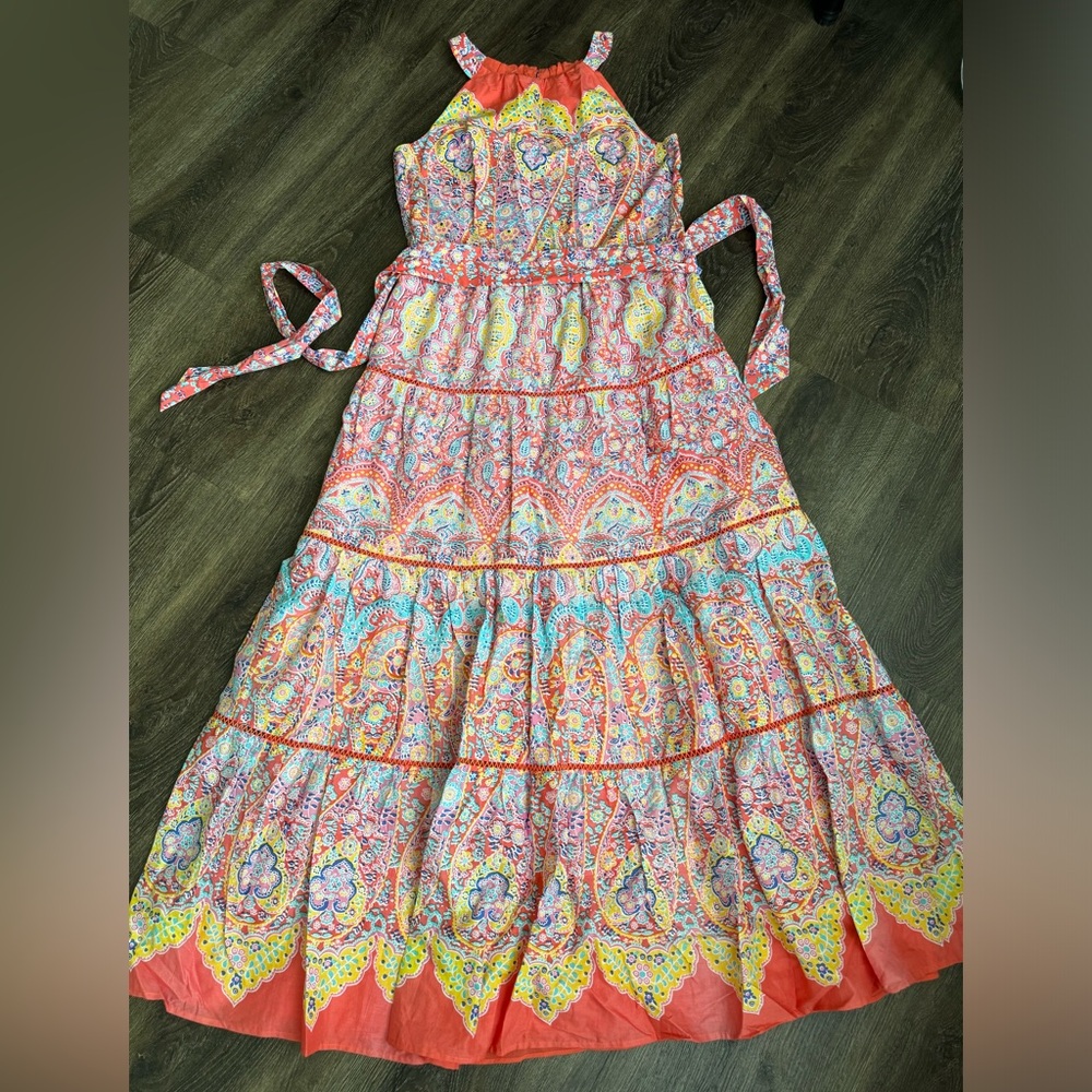 New! TIERED MAXI DRESS - DAMASK. 100% cotton